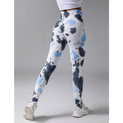 Alice - Comfortabele Tie Dye Scrunch Ademende Leggings voor Vrouwen