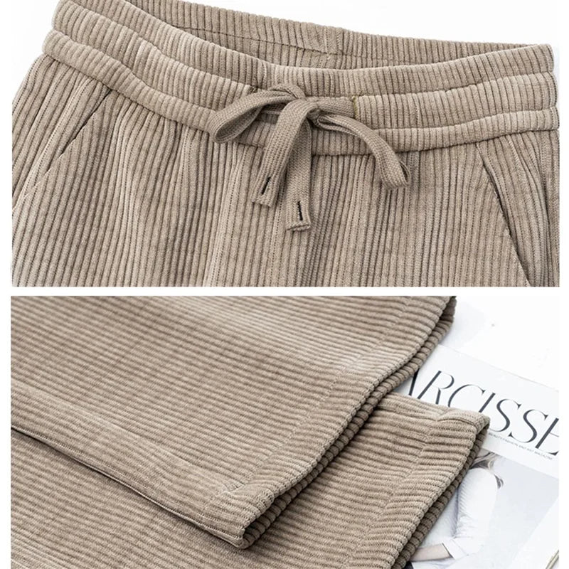 Paula - Stijlvolle Herfst Basic Lace Up Baggy Broek voor Vrouwen