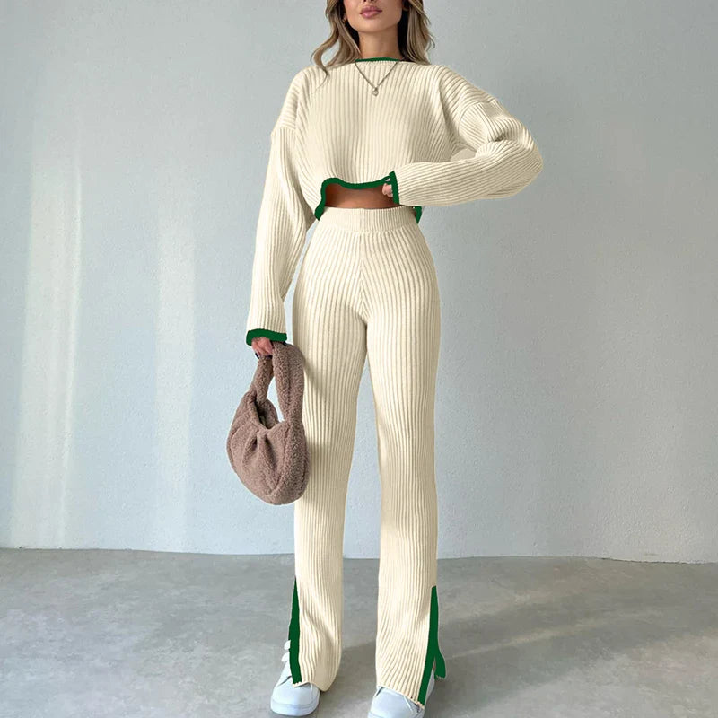 Santa | Gebreide trui en flare broek set