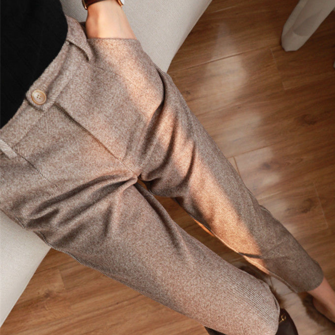 Aya - Klassieke Herfst Wol Broek voor Vrouwen