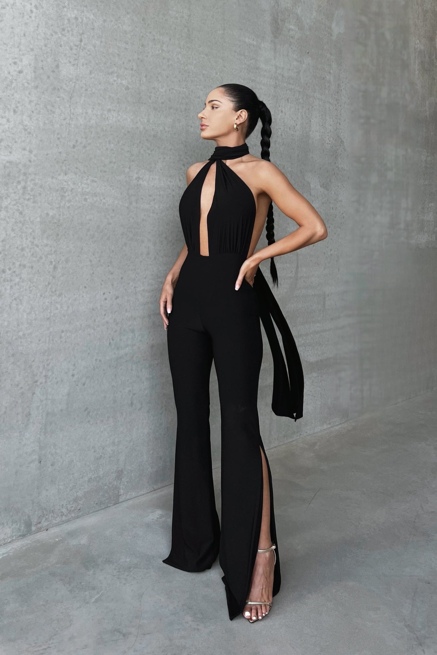 Multibroek Jumpsuit In Zwart
