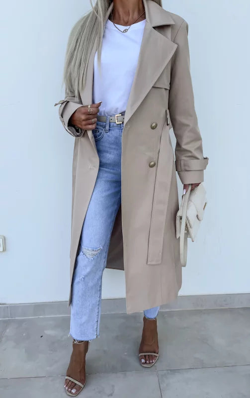 Lieke | Elegante trenchcoat met riem