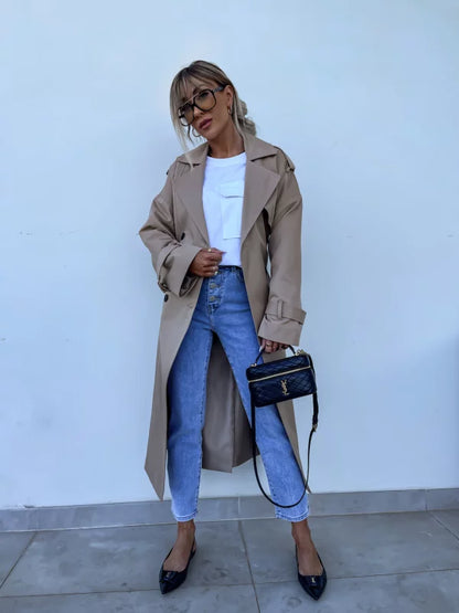 Lieke | Elegante trenchcoat met riem