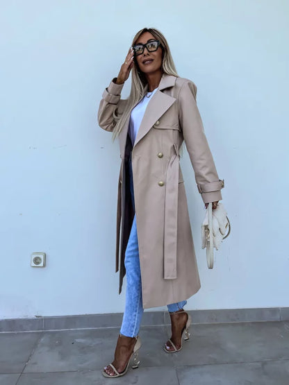 Lieke | Elegante trenchcoat met riem