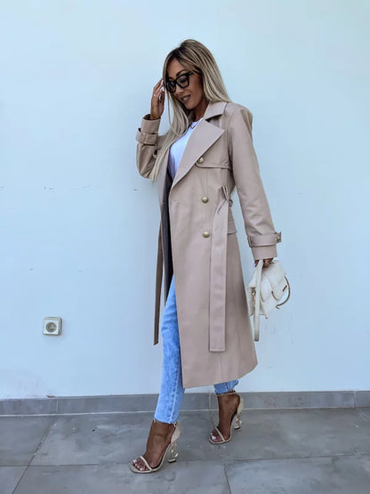 Lieke | Elegante trenchcoat met riem