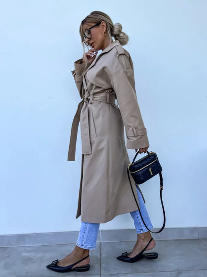 Lieke | Elegante trenchcoat met riem