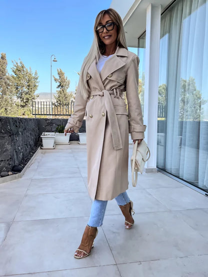 Lieke | Elegante trenchcoat met riem
