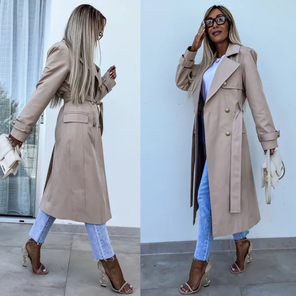Lieke | Elegante trenchcoat met riem
