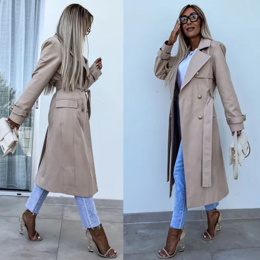Lieke | Elegante trenchcoat met riem
