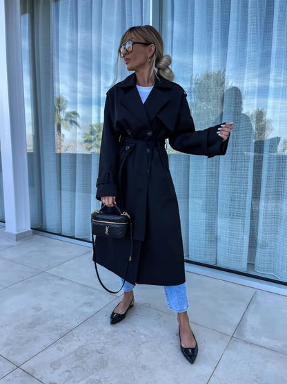 Lieke | Elegante trenchcoat met riem