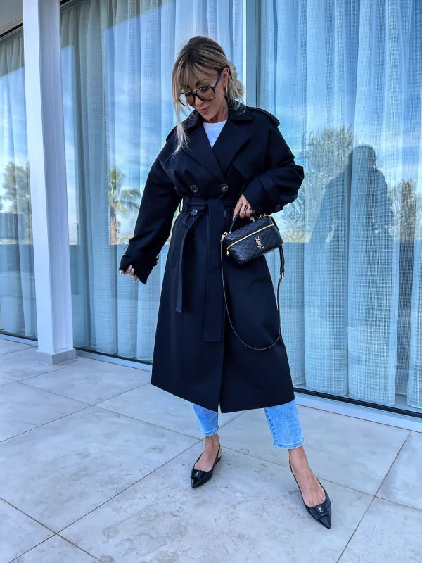 Lieke | Elegante trenchcoat met riem