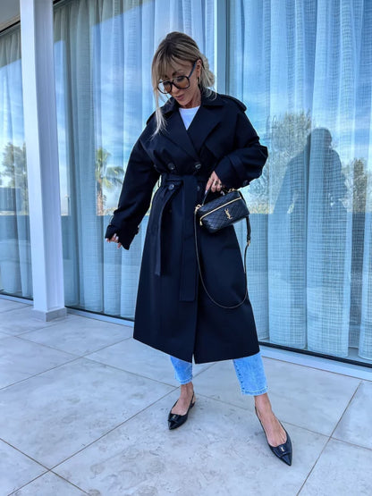 Lieke | Elegante trenchcoat met riem