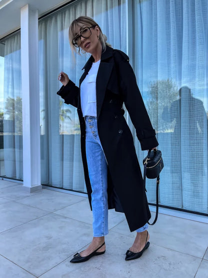 Lieke | Elegante trenchcoat met riem