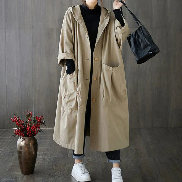 Luna's stijlvolle dames trenchcoat