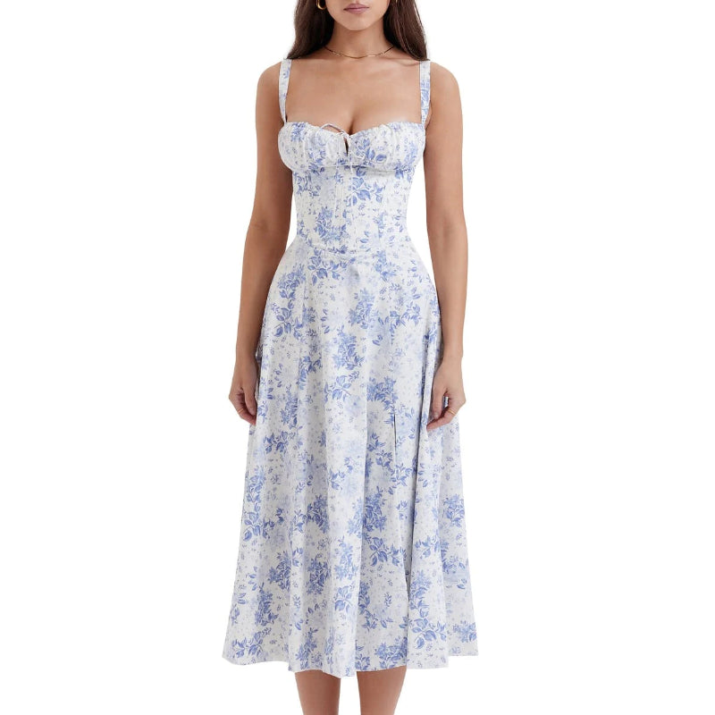 Sanne™ - Gebloemde Midriff Korter Jurk
