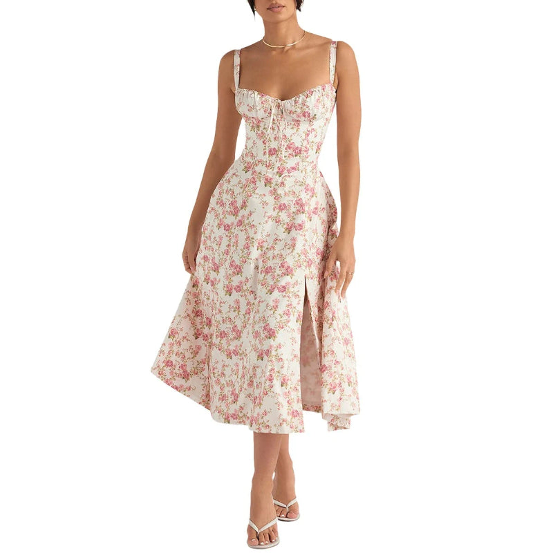 Sanne™ - Gebloemde Midriff Korter Jurk