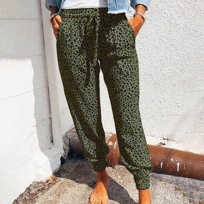 Lara - Modieuze en Comfortabele Zomerbroek met Luipaardprint voor Vrouwen