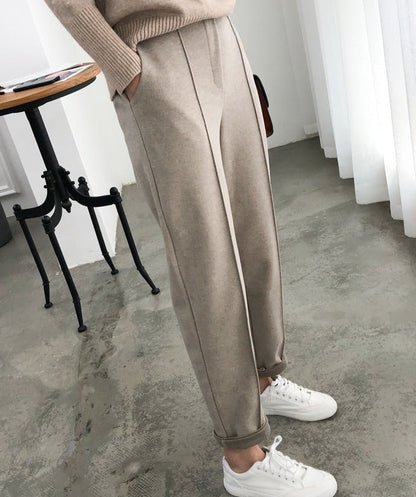 Shannon - Stijlvolle Winter Khaki Potloodbroek voor Vrouwen