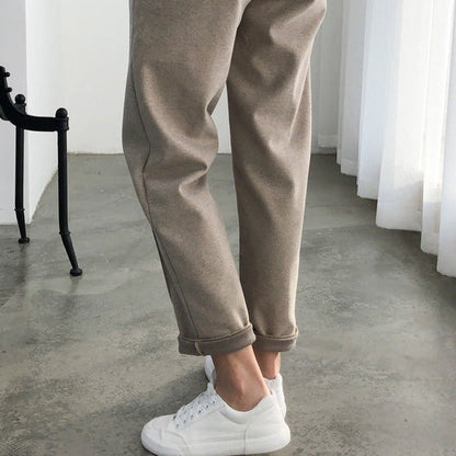 Shannon - Stijlvolle Winter Khaki Potloodbroek voor Vrouwen