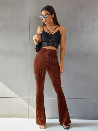 Harley - High Waist Corduroy Broek voor Vrouwen