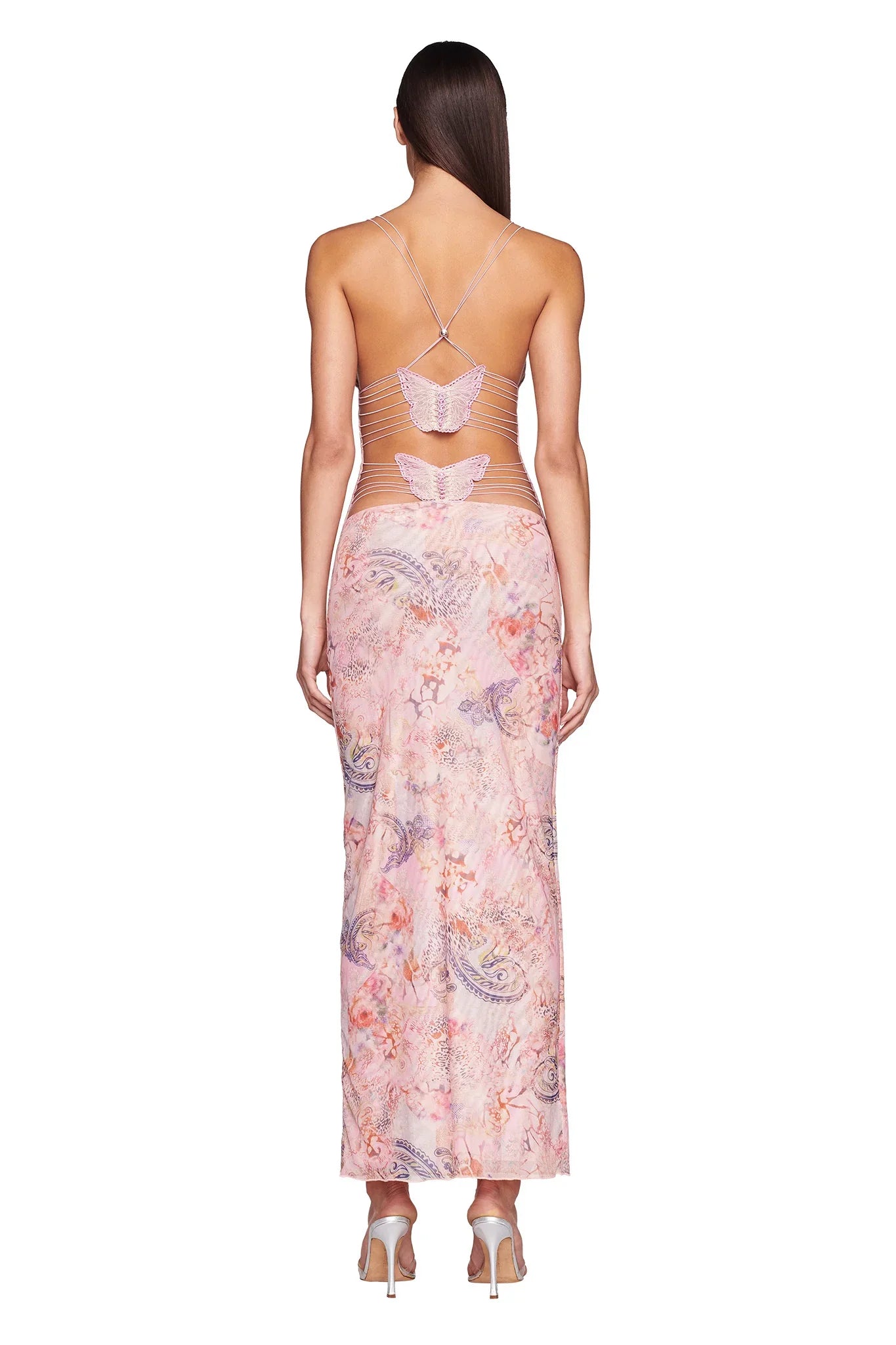 Vlinder Halter Rugloze Slimme Print Jurk