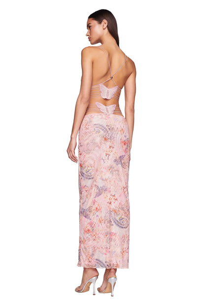 Vlinder Halter Rugloze Slimme Print Jurk