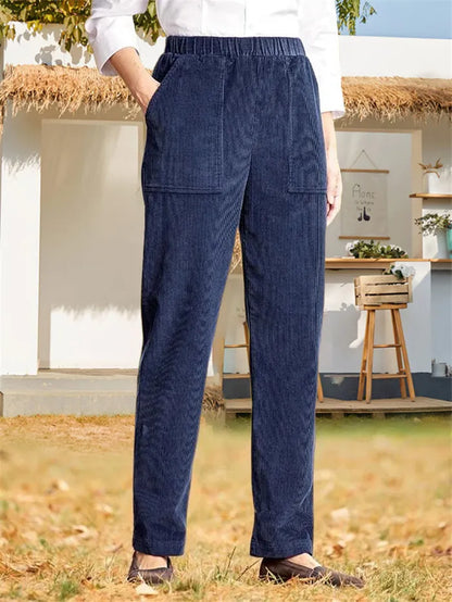 Jillian - Casual Herfst Effen Corduroy Broek voor Vrouwen