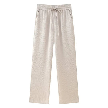 Sunita | Elegante blazer en broek met kreukeffect