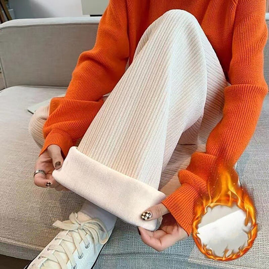 Bonnie - Casual Winter Warme Pluchen Broek voor Vrouwen