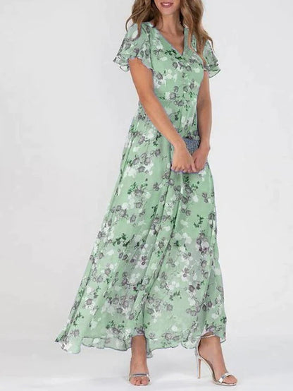 Ruth™ - Chique Bloemige Maxi Jurk