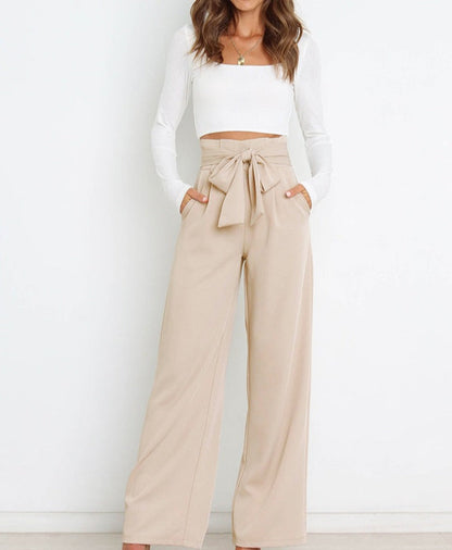 Samantha - Trendy Broek met Knoopsluiting en Wijde Broekspijpen voor Vrouwen