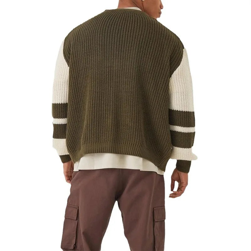 Drago | Elegant kabelgebreid vest met kleurcontrast