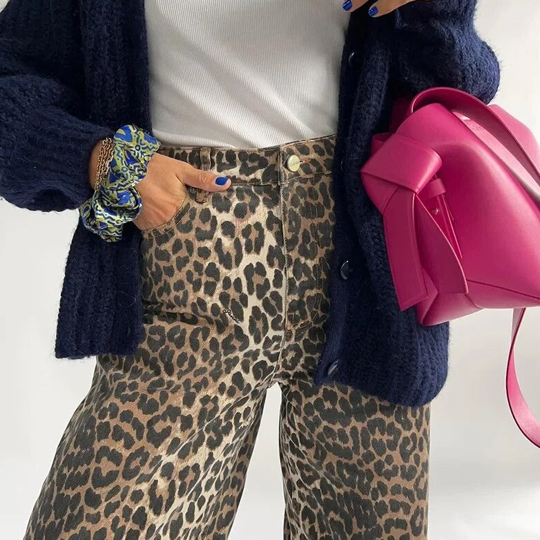 Brenda - Stijlvolle Broek met Luipaardprint voor Vrouwen
