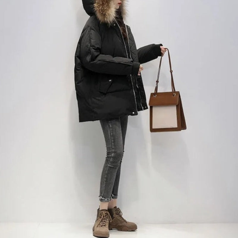 Lena Winterjas met Bontkap