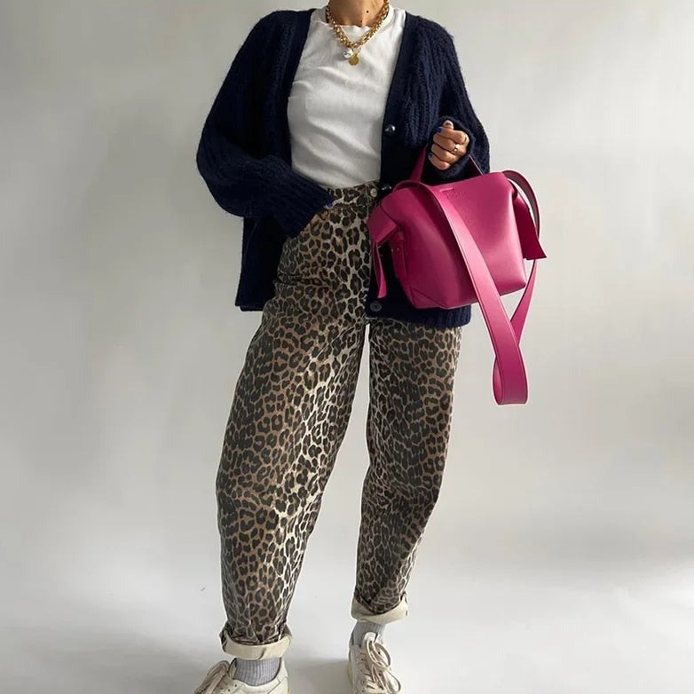 Brenda - Stijlvolle Broek met Luipaardprint voor Vrouwen