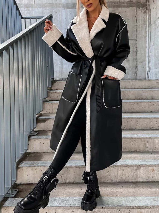 Elsa - Warme Waterdichte Leren Winterjas voor Outdoor Avonturen