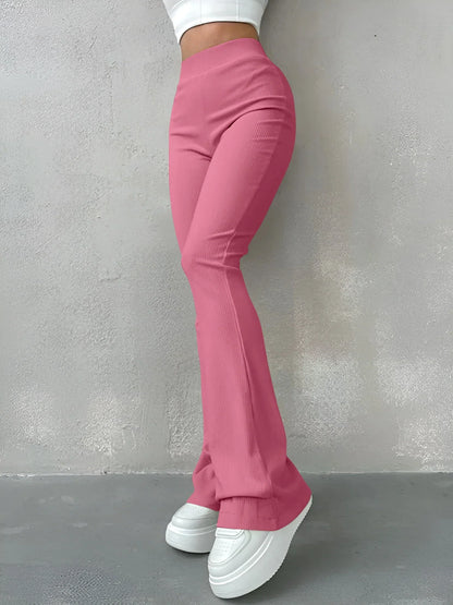 Kendall - Chique Herfst Geribbelde Flared Broek voor Vrouwen