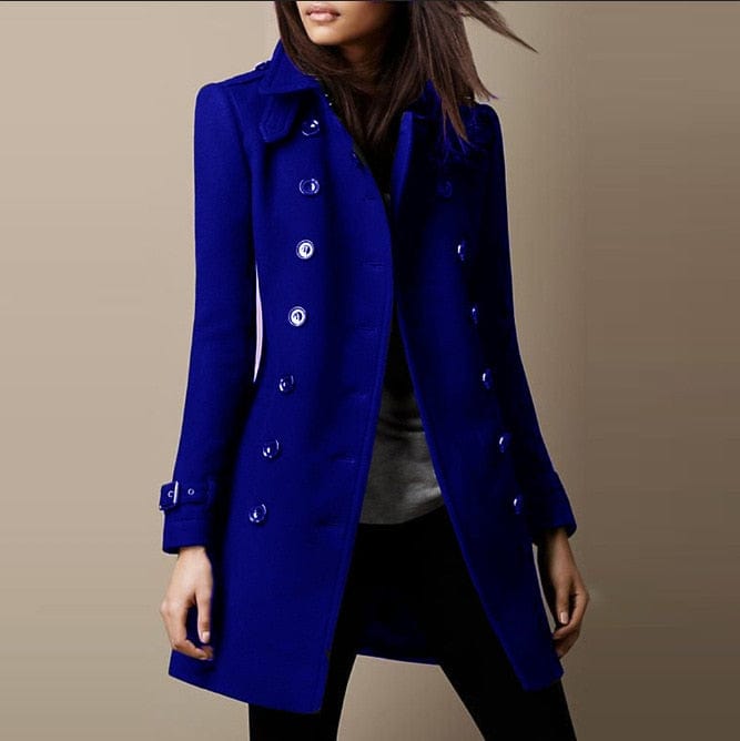 Amara | Elegante Lange Wintermantel met Klassiek Design