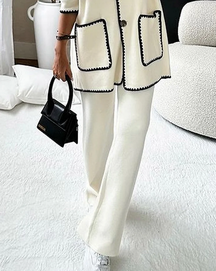 Wanda | Chique witte casual broek set