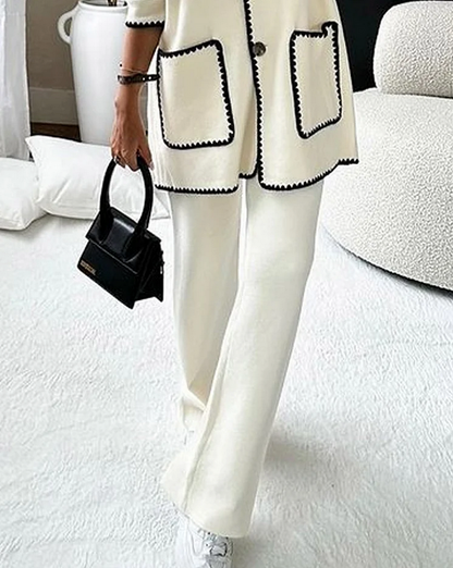 Wanda | Chique witte casual broek set