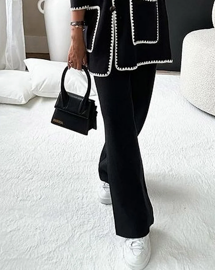 Wanda | Chique witte casual broek set