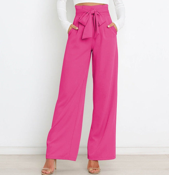 Elina - Stijlvolle Pantalon met Strikceintuur voor Vrouwen