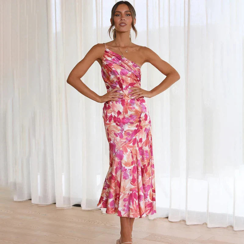 Susan™ - Riemloze Midi-Jurk met Bloemenprint