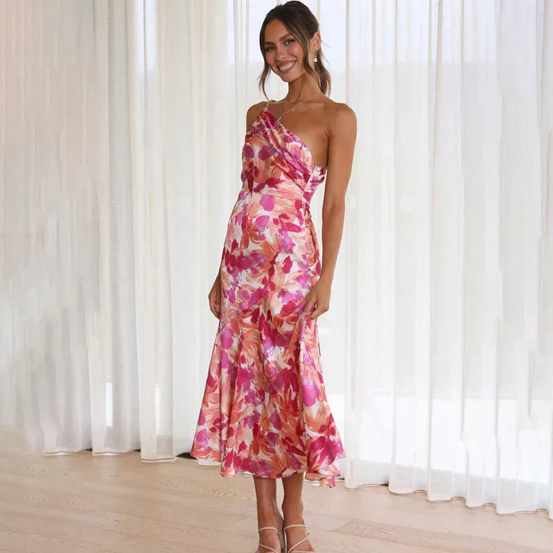 Susan™ - Riemloze Midi-Jurk met Bloemenprint