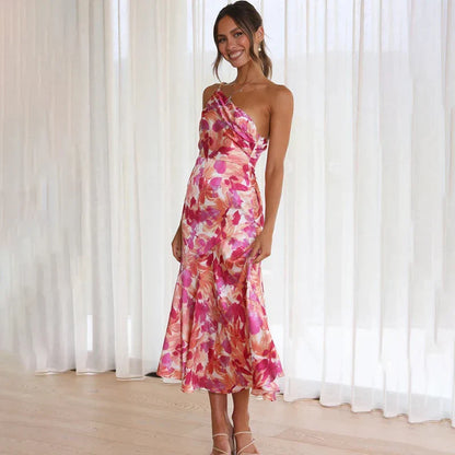 Susan™ - Riemloze Midi-Jurk met Bloemenprint