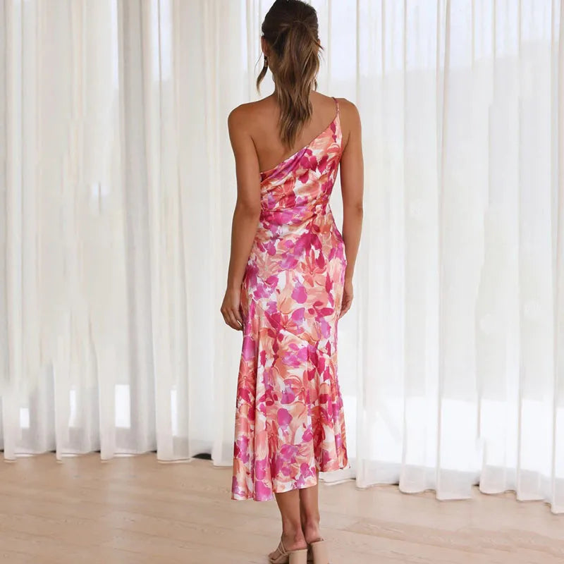 Susan™ - Riemloze Midi-Jurk met Bloemenprint