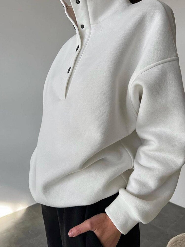 Anira | Warme fleece-sweatshirt met opstaande kraag en broek Set- Gezellige Winter Outfit