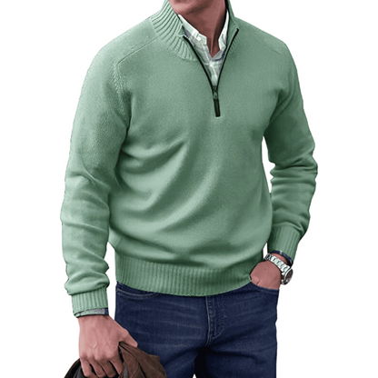 Olan | Elegante Kasjmier Trui met Kwartrits