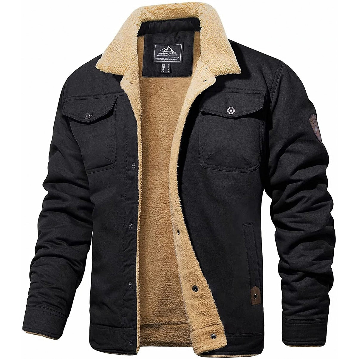 UrbanVibe™ | Heren Bomberjack met Bontkraag