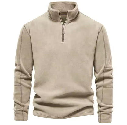 Roldan | Fleece trui met halve rits en opstaande kraag - Warme en stijlvolle bovenkleding